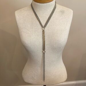 Chico’s Two-tone Y Necklace with Rhinestone